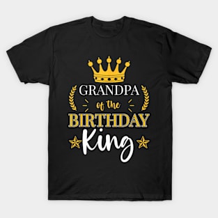 Grandpa Of The Birthday King Party Bday Celebration T-Shirt